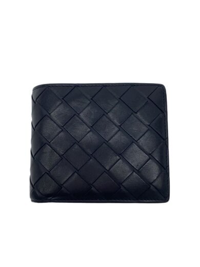 商品画像：イントレチャート/2つ折り財布/レザー/BLK/メンズ 1