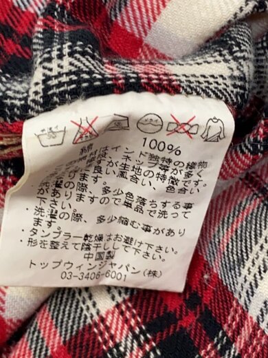 商品画像：長袖シャツ/M/コットン/RED/タータンCK// 4