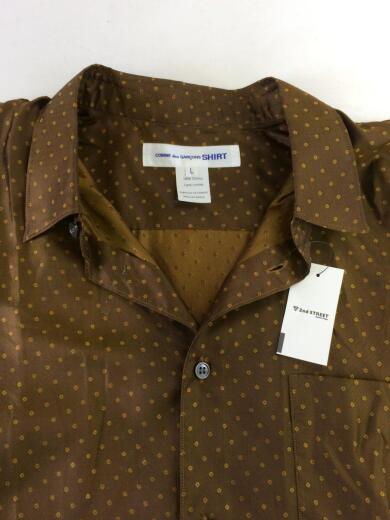 画像：COMME des GARCONS SHIRT21SS/Little Circle Shirt/半袖シャツ/L/--/BRW/ドット/FG-B0785