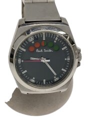 クォーツ腕時計/アナログ/BLK/SLV/F335-H30750CK