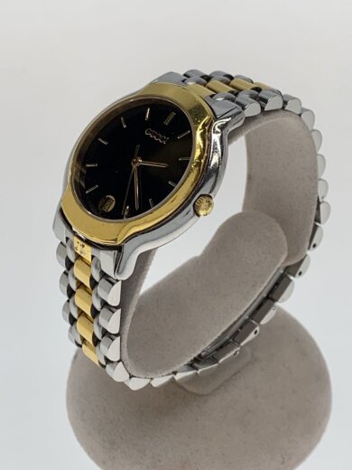 画像：GUCCIクォーツ腕時計/アナログ/ステンレス/BLK/GLD/8000.2M2