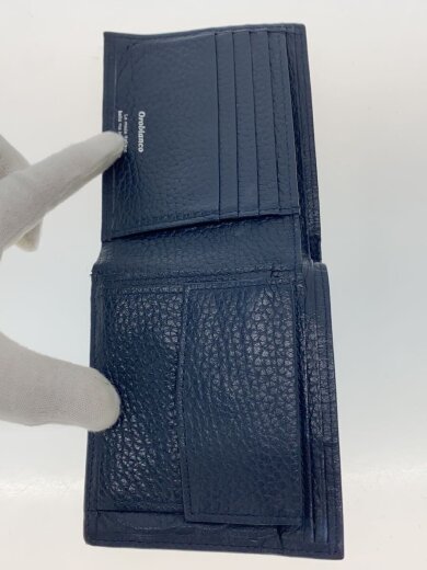 商品画像：2つ折り財布/レザー/NVY/メンズ 4