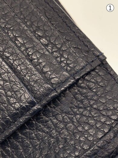 商品画像：2つ折り財布/レザー/NVY/メンズ 7