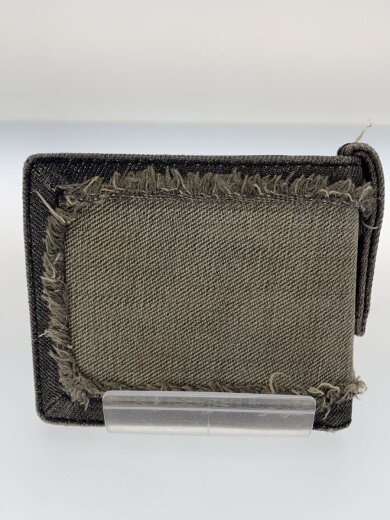 商品画像：2つ折り財布/デニム/BLK/無地/メンズ 2