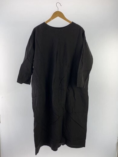 商品画像：長袖ワンピース/FREE/リネン/BLK/無地/GA06-26M023 2