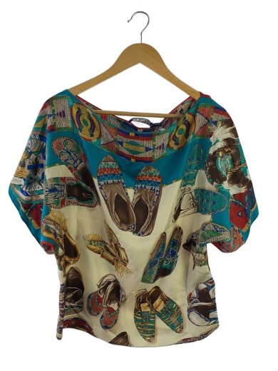 商品画像：半袖カットソー/S/シルク/マルチカラー/ネイティブ柄 1