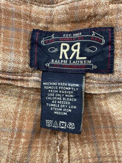画像：RRL90s/三ツ星タグ/ショートパンツ/34/コットン/BRW/チェック4
