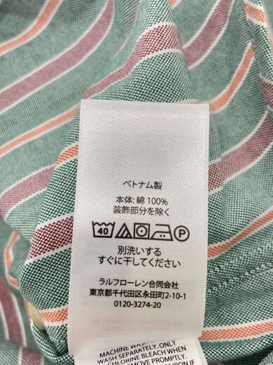 商品画像：長袖シャツ/XS/コットン/マルチカラー/ストライプ 4