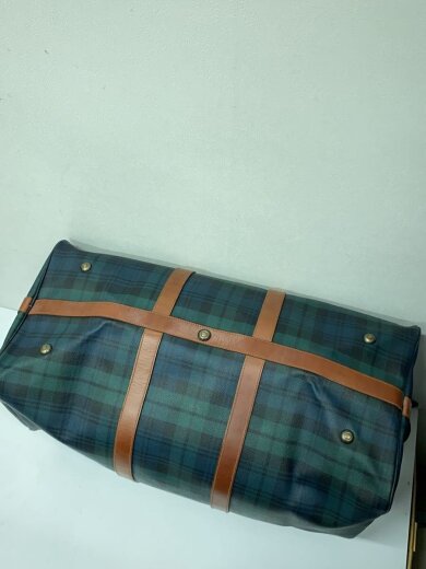 商品画像：ボストンバッグ/レザー/GRN/チェック 3