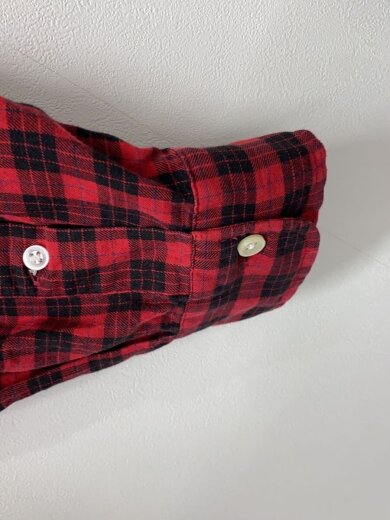 商品画像：BLAIRE/ボタンダウン/長袖シャツ/XL/コットン/RED/チェック// 4