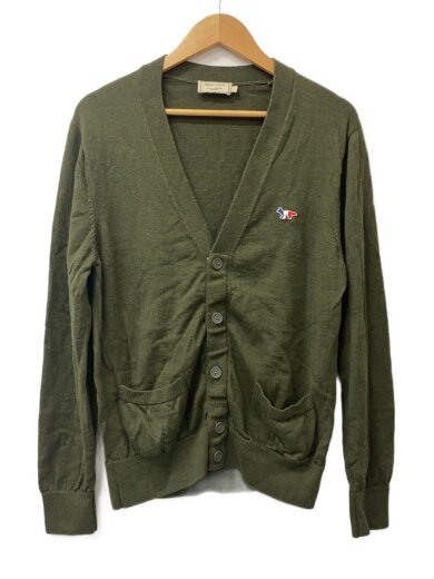 商品画像：Tricolor Fox Patch Unisex Cardiga/L/ウール/GRN/無地/EU00553KT10// 1