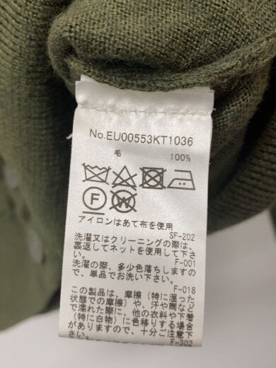 商品画像：Tricolor Fox Patch Unisex Cardiga/L/ウール/GRN/無地/EU00553KT10// 4