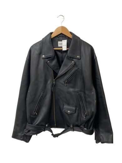 商品画像：シングルライダースジャケット/XL/羊革/BLK/無地/8325-199-1677// 1