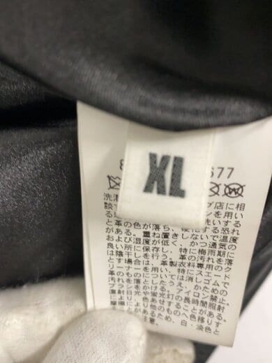 商品画像：シングルライダースジャケット/XL/羊革/BLK/無地/8325-199-1677// 4