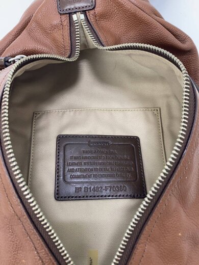 商品画像：ショルダーバッグ/レザー/BRW/無地/f70360 6