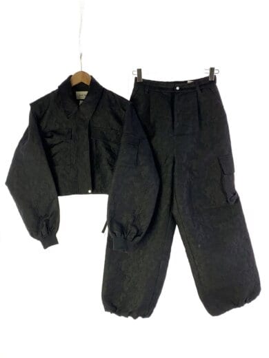 商品画像：セットアップ/S/ポリエステル/BLK/花柄/tt24s020030331 1