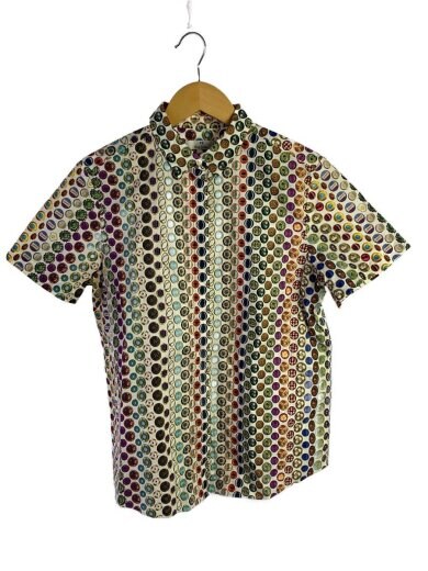 商品画像：半袖シャツ/42/コットン/マルチカラー/ボタン柄 1