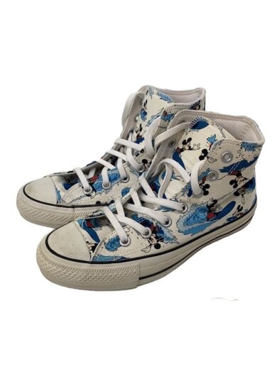 商品画像：ハイカットスニーカー/24cm/WHT/キャンバス/1CK746/波乗りミッキー 2