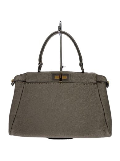 商品画像：全体に擦れ有/ピーカブー/ハンドバッグ/レザー/GRY// 1