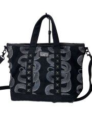 SNAKE LOOP/STUDS CANVAS CROSS/ハンドバッグ/キャンバス/BLK/総柄