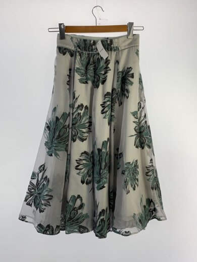 商品画像：ロングスカート/0/ポリエステル/GRY/総柄/41131790 2