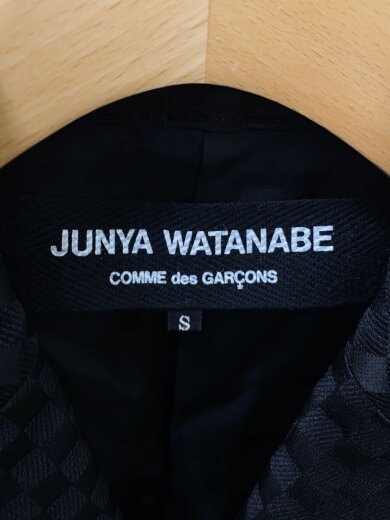 商品画像：AD2005/テーラードジャケット/S/チェッカー/レーヨン/BLK/JQ-J066 3