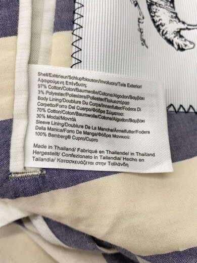 商品画像：テーラードジャケット/--/コットン/IVO/ストライプ 4