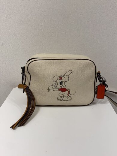 商品画像：ショルダーバッグ/--/WHT/3899/ベースボールミッキー/薄汚れ有 3