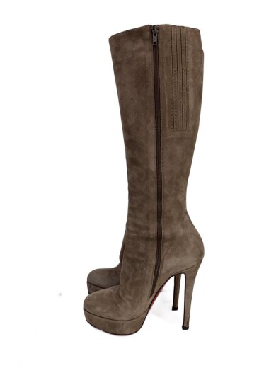 商品画像：厚底ロングブーツ/37/GRY/使用感有 1