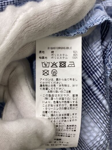 商品画像：25SS/CAITLIN CHECK MINI DRESS/S/コットン/BLU/チェック/31GH01DRG953BL// 4