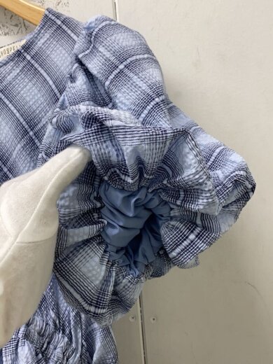 商品画像：25SS/CAITLIN CHECK MINI DRESS/S/コットン/BLU/チェック/31GH01DRG953BL// 5