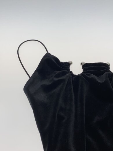 商品画像：pierce hole camisole/キャミソール/FREE/ベロア/BLK/ML31703// 5