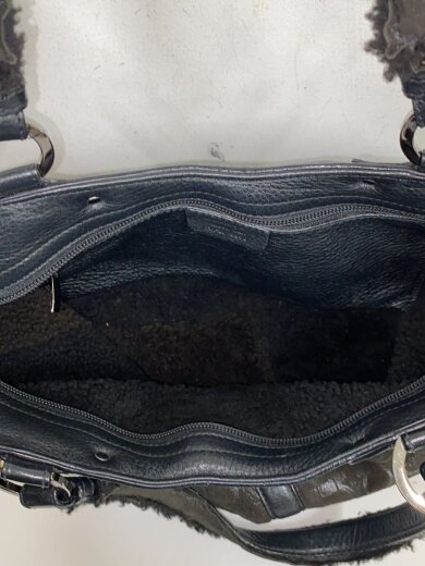 商品画像：ハンドバッグ/--/BLK/総柄/ガンチーニ/ムートン 6