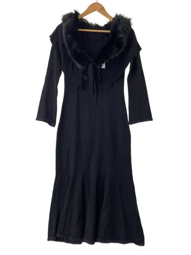 商品画像：長袖ワンピース/M/レーヨン/BLK/1234205154 1