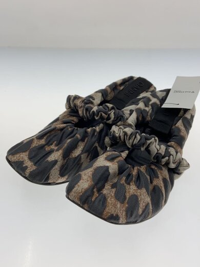 商品画像：SOFT SQUARE TOE SCRUNCHIE BALLERINA/シューズ/36/BEG/レオパード// 2