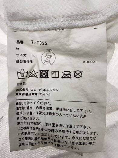 商品画像：Tシャツ/L/コットン/WHT/TI-T022// 4