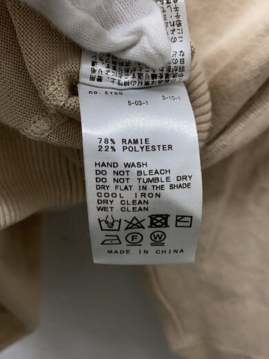 商品画像：ラミーストレッチプルオーバーニット・セーター(薄手)/--/ポリエステル/BEG/2208090033902 4