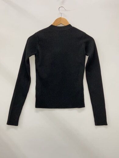 商品画像：25SS/フロントオープンリブニットトップス/FREE/ポリエステル/BLK/112511026// 2