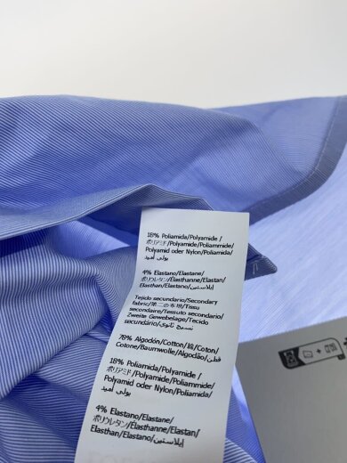 商品画像：asymetr shirt/長袖シャツ/XS/コットン/BLU/ストライプ/q825y05x22// 5