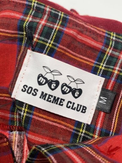 商品画像：SOS MEME CLUB/Plaid cute and sweet girl niche dress/M/ポリエステ// 3