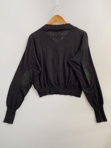 商品画像：エルボーパッチVネックニット/ニット・セーター(薄手)/XS/コットン/BLK/S51HA0909// 2