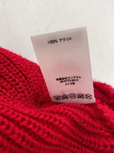商品画像：Loose Gauge Arc Beanie/ニットキャップ/ロゴ/レッド/S 5