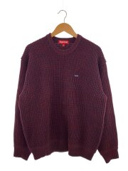 24FW/Waffle Small Box Sweater/L/アクリル/ボルドー