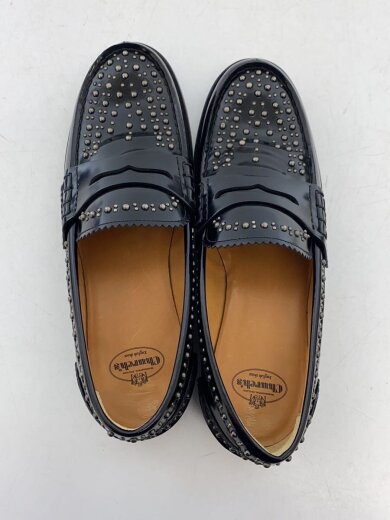 商品画像：PEMBREY MET.W/ペニーローファー/スタッズ/ブラック/38 3