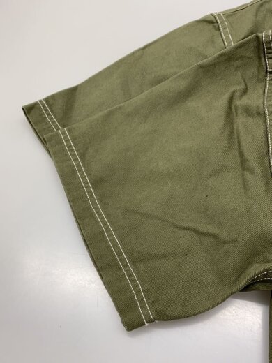 商品画像：STITCHED ZIP UP S/S WORK SHIRT/L/コットン/カーキ/101232014001// 5