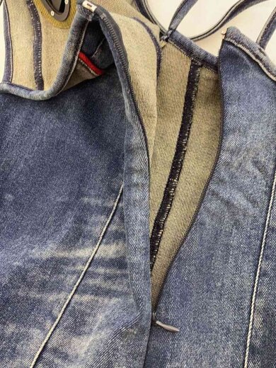 商品画像：DE-PILU-DRESS/デニムキャミワンピース/A17351/0ABCZ/ストレッチ/XS 6