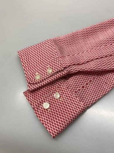 商品画像：70s/Kmart/長袖シャツ/15.5/ポリエステル/レッド/総柄// 4