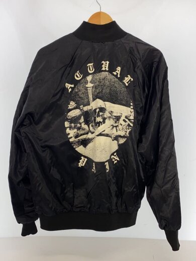 商品画像：ACTUAL PAIN/ナイロンジャケット/スカル/ブラック/L 2