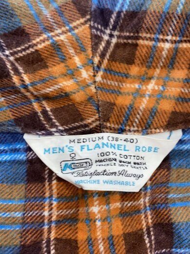 商品画像：K MART/フランネルローブ/ガウンコートコート/70s/チェック/M 3