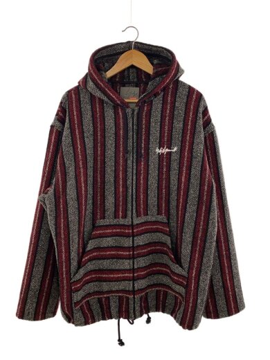商品画像：22FW/Yohji Yamamoto Baja Jacket/XL/ウール/レッド/ストライプ 1